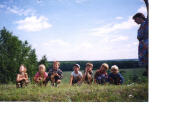 Лагерь 1995 на берегу Ини
